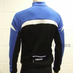MIDAS Long Sleeve Winter Cycling Jersey Top - Blue - Small