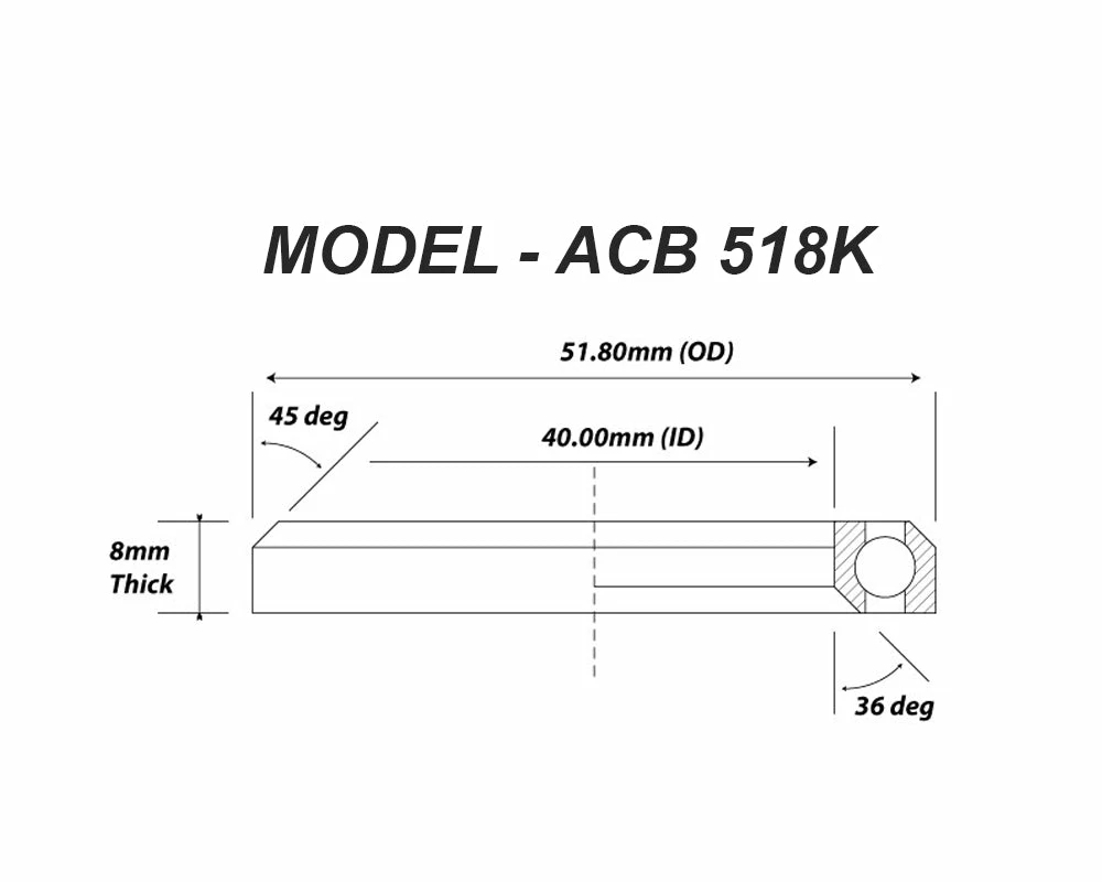 Cheapest 🧨 Controls VP Components 1.5" Headset Bearing - ACB 518K - 51.8x40x8-36/45 🧨 2 Controls VP Components 1.5" Headset Bearing - ACB 518K - 51.8x40x8-36/45