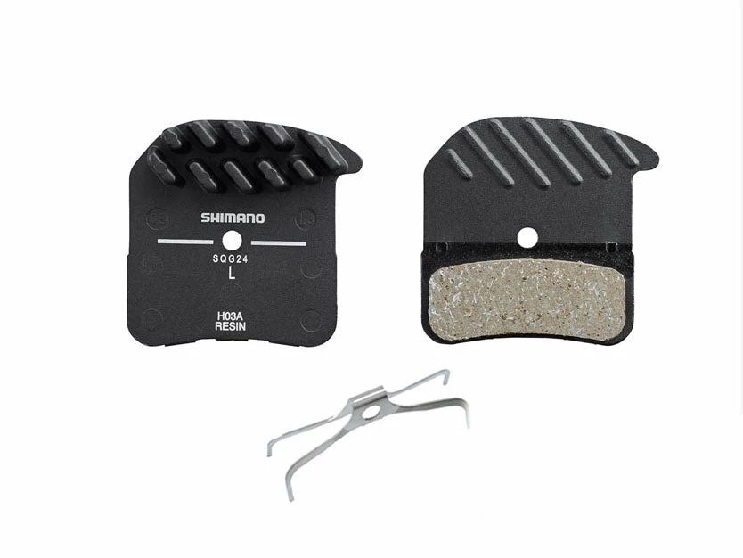 Budget 🎉 Brakes Shimano H03A - Resin Disc Brake Pads Alloy Backed With Cooling Fins ❤️ 1 Brakes Shimano H03A - Resin Disc Brake Pads Alloy Backed With Cooling Fins