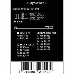 Wera Tools Bicycle Set 2 Kraftform Compact Screwdriver 13pcs