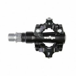 Drivetrain Wellgo M094B Clipless Mountain Bike Pedals SPD Compatible - Black