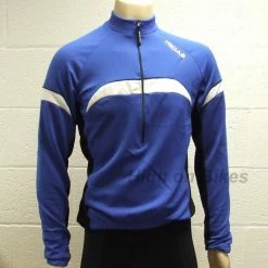 MIDAS Long Sleeve Winter Cycling Jersey Top - Blue - Small