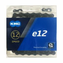 KMC E12 BlackTech EBike Chain 12 Speed - 130L - Black Drivetrain