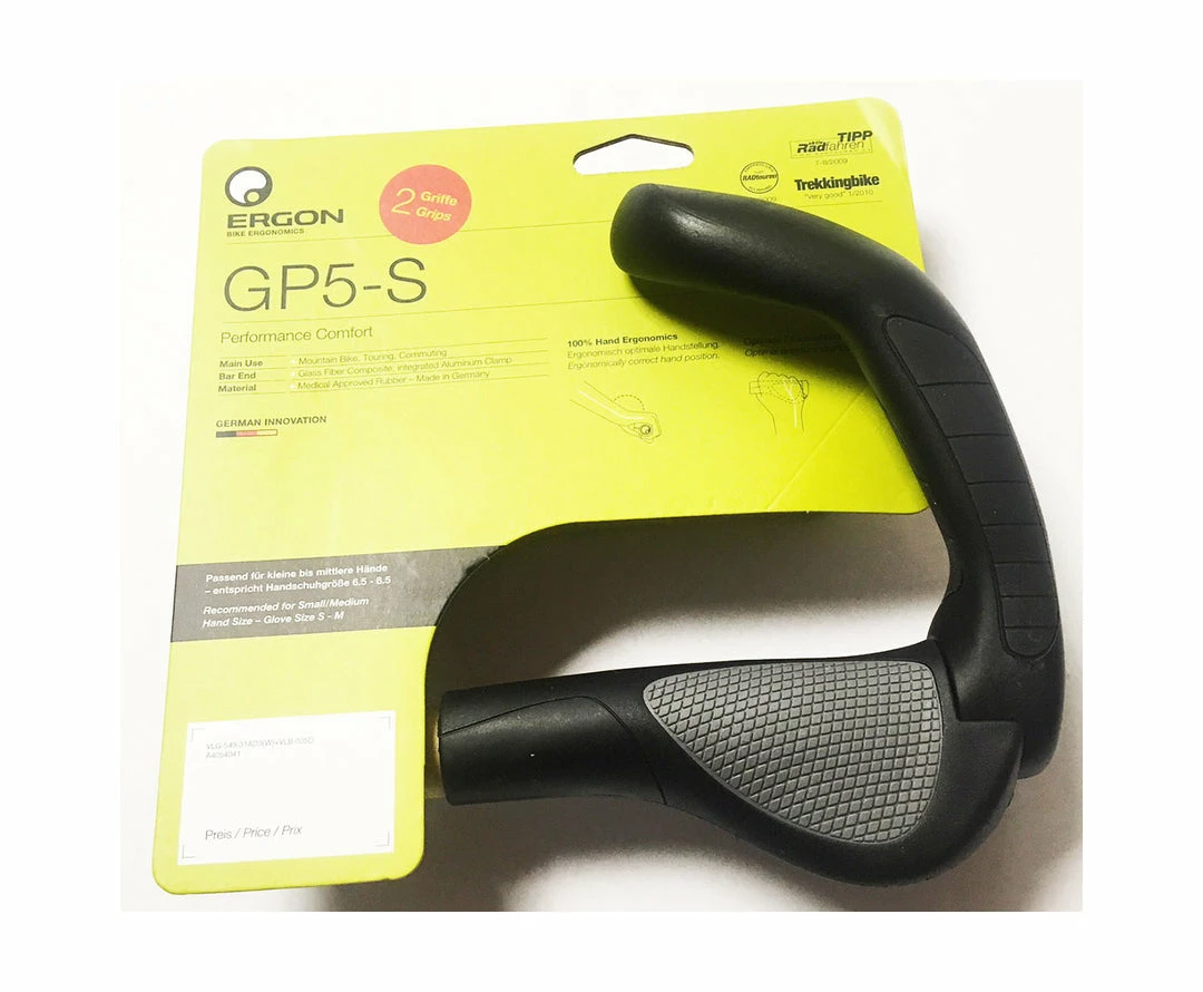 Brand new 🎉 Ergon GP5 - Ergo Lock On Grips With Bar End ✔️ 3 Ergon GP5 - Ergo Lock On Grips With Bar End