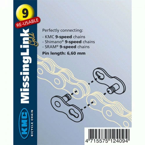 Flash Sale ✔️ KMC 9 Missing Link For KMC Sram Or Shimano 9 Speed Chain - Gold 👏 2 KMC 9 Missing Link For KMC Sram Or Shimano 9 Speed Chain - Gold