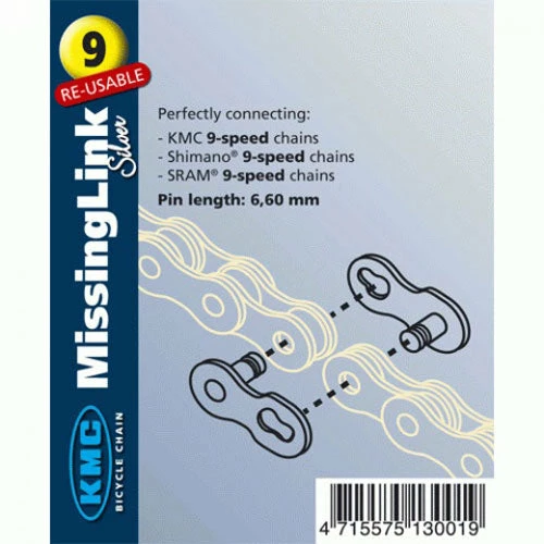 Outlet ✔️ KMC 9 Missing Link For KMC Sram Or Shimano 9 Speed Chain - Silver Chains ⭐ 2 KMC 9 Missing Link For KMC Sram Or Shimano 9 Speed Chain - Silver Chains