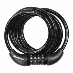 Accessories Master Lock Coiled Steel Cable Lock - Combination - 1200 X 8mm - 8221