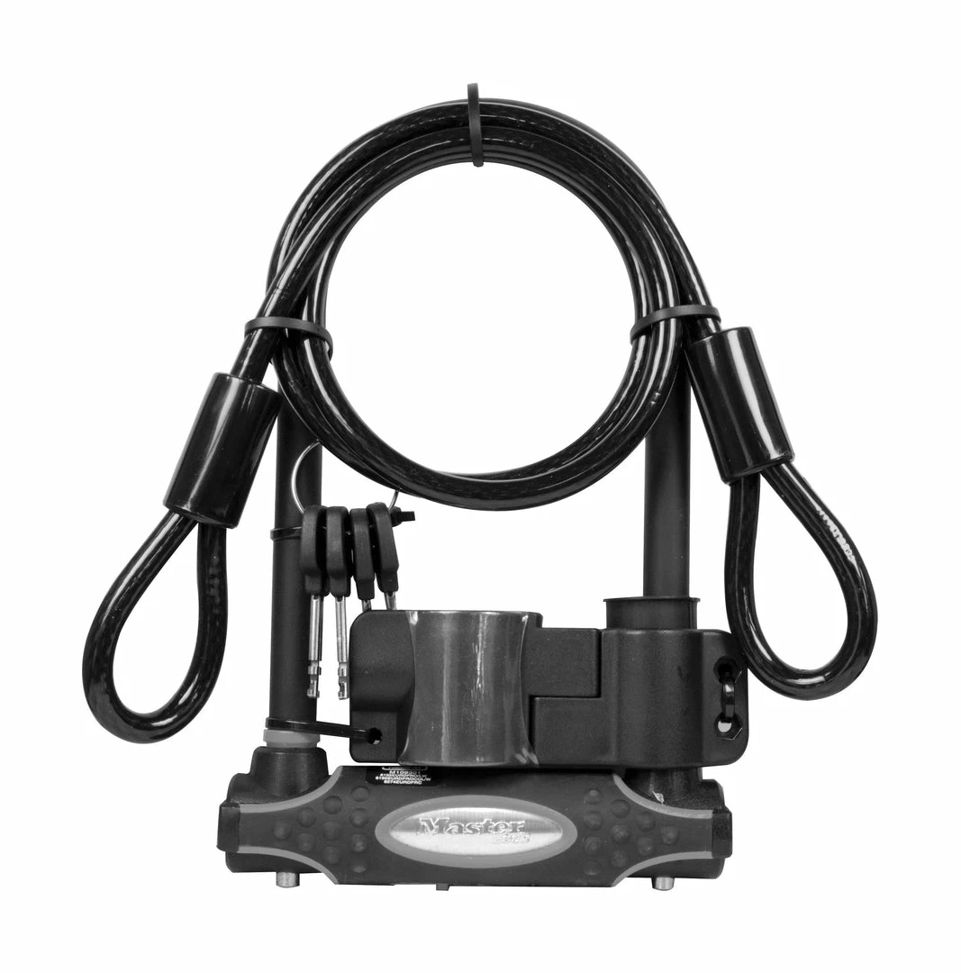 Flash Sale 👍 Master Lock D-Lock Bike Lock 210 X 110mm X 16mm + Cable - 8274D ⌛ 1 Master Lock D-Lock Bike Lock 210 X 110mm X 16mm + Cable - 8274D