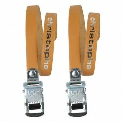 Drivetrain Zefal Christophe 516 Leather - Road / Track Bike Toe Straps