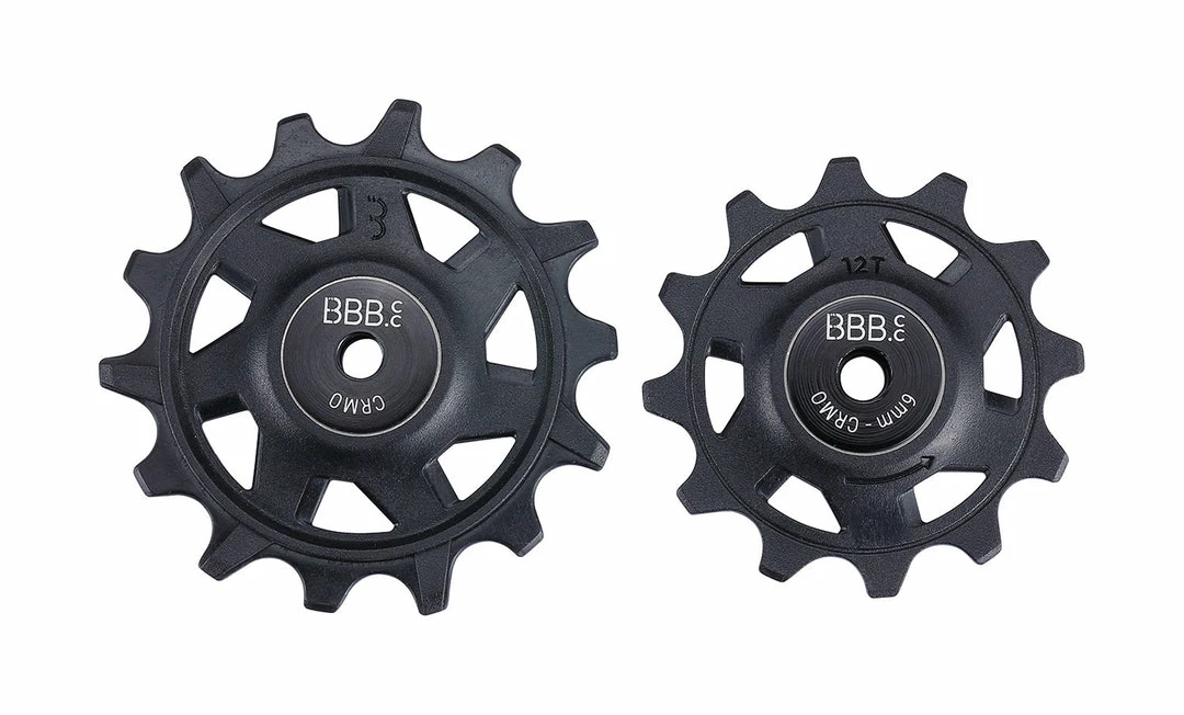 Wholesale 🔔 Drivetrain BBB RollerBoys Sram Jockey Wheels - 12/14T - Black - BDP-07 🎁 1 Drivetrain BBB RollerBoys Sram Jockey Wheels - 12/14T - Black - BDP-07