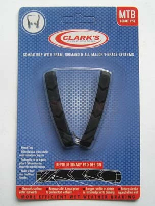 Budget 🌟 Brakes Clarks - MTB Bike V Brake / Pads Set Of 2 - CP501 😀 2 Brakes Clarks - MTB Bike V Brake / Pads Set Of 2 - CP501