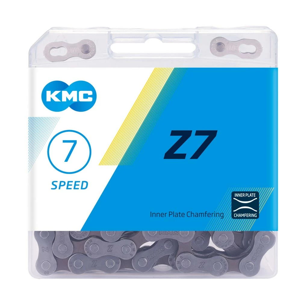 Cheap ❤️ KMC Z7 - 6/7 Speed Chain - 114L- Grey / Brown 🧨 2 KMC Z7 - 6/7 Speed Chain - 114L- Grey / Brown